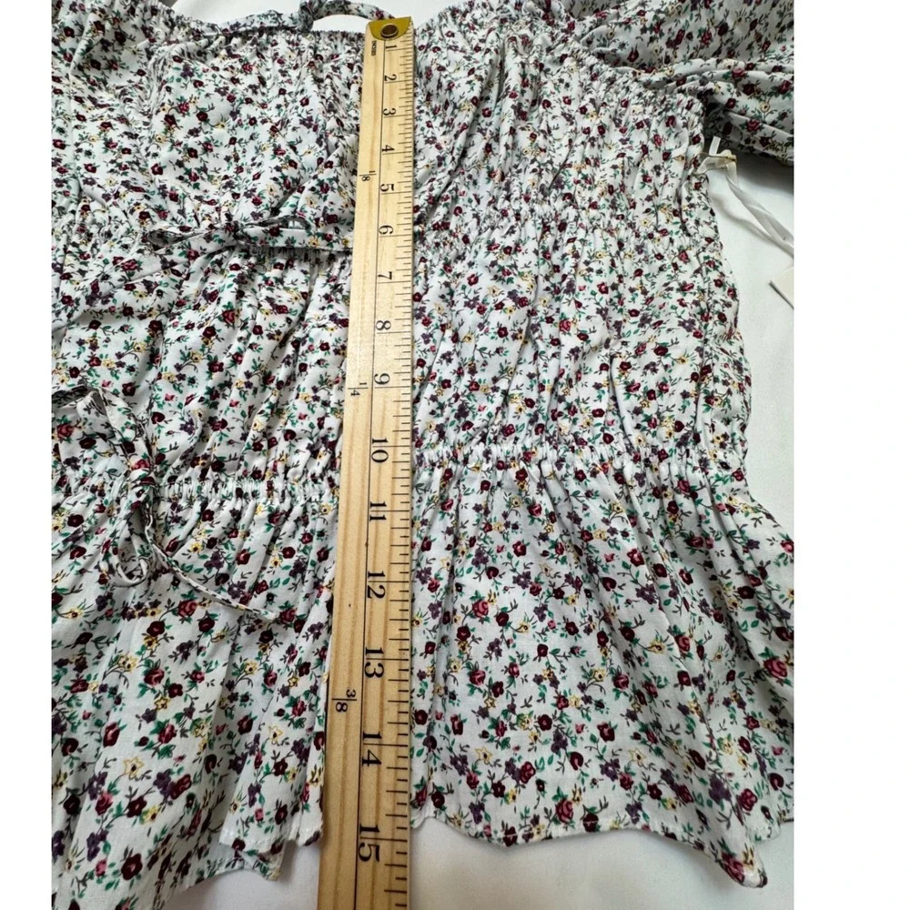 Tuckernuck Hyacinth House 100% Cotton‎ Floral Peplum Top XXL NWT Romantic